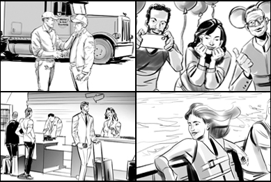 Black and White Storyboard Artist